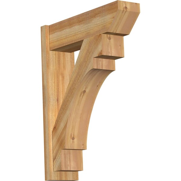 Ekena Millwork Merced Slat Rough Sawn Outlooker, Western Red Cedar, 8"W x 28"D x 36"H OUT08X28X36MRC06RWR - main